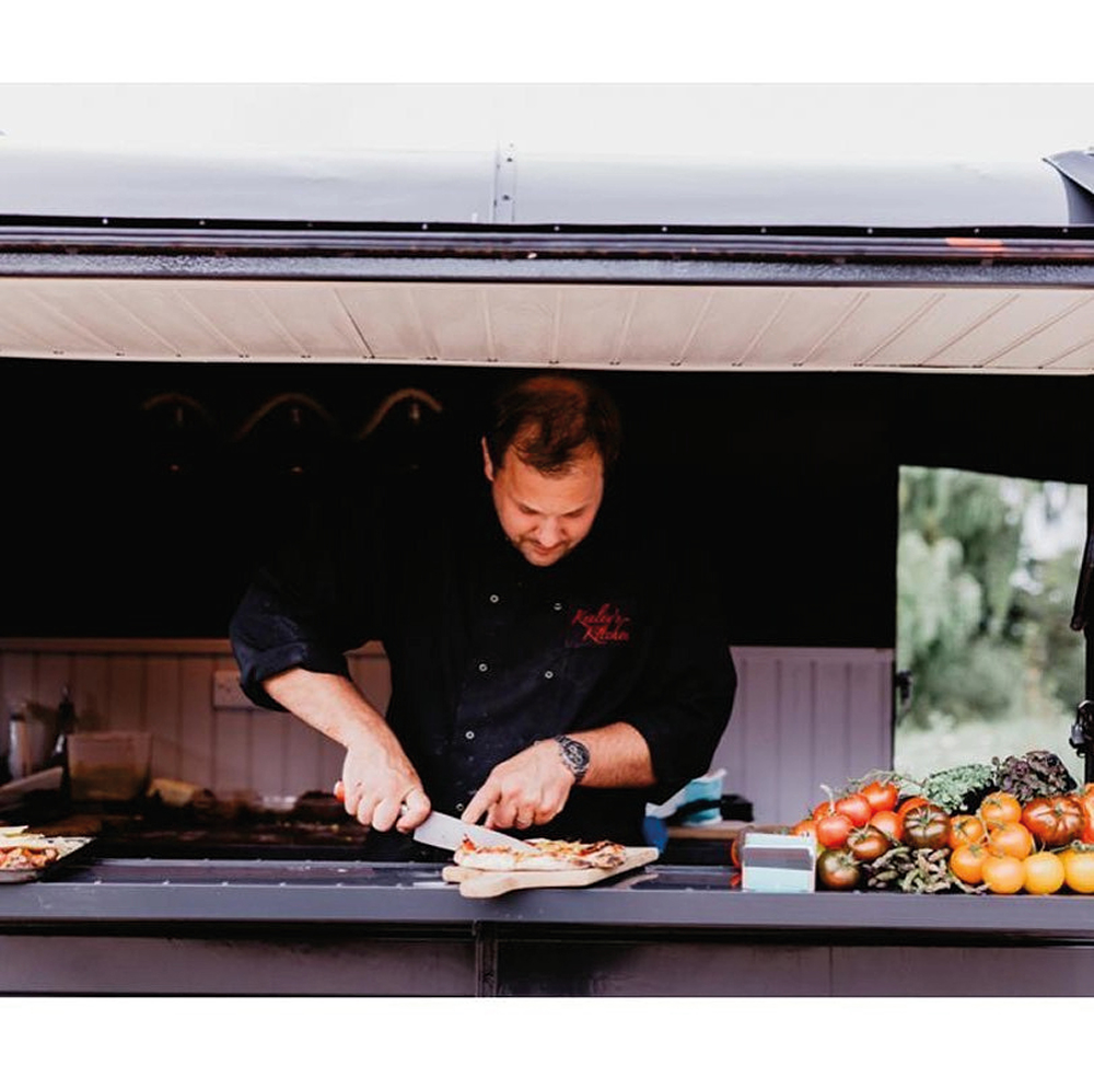 Chef Joe Keeley preparing food
